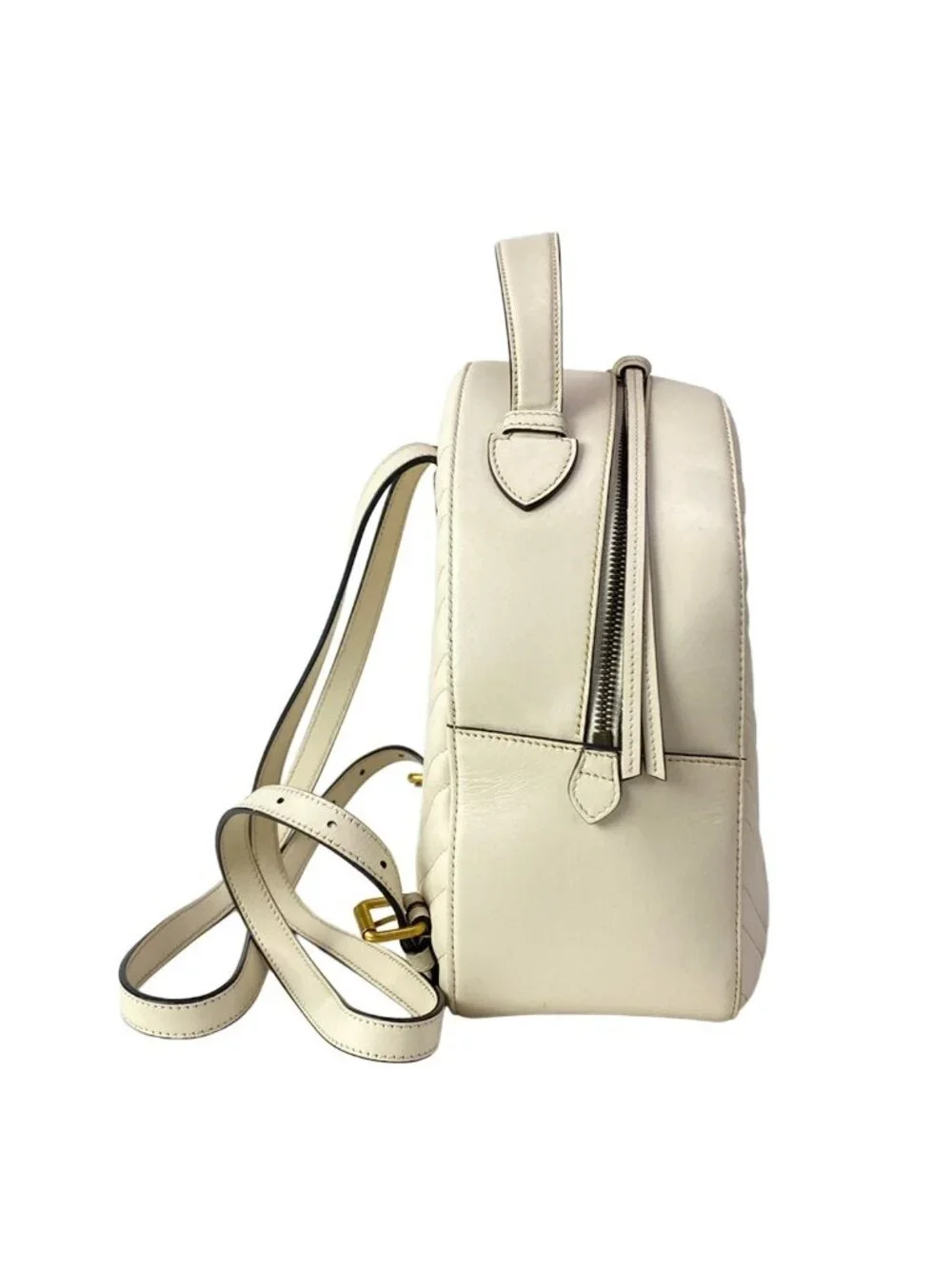 Gucci Backpack GG Marmont Ivory Leather